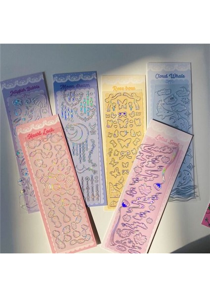 6 Adet Mınkys Yeni Varış 3 Adet 6 Adet Kawaii Ayı Şerit Lazer Bling Çıkartmalar Dıy Karalama Defteri Çıkartmalar Konfeti Dekorasyon Dıy Fotoğraf Çerçevesi (Yurt Dışından)
