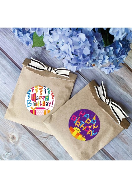 QY764-500PCS 100-500PCS Sevimli Mutlu Doğum Günü Etiket Doğum Günü Hediyesi Dekorasyon Etiket Sızdırmazlık Balon Kek Etiket Ambalaj Karalama Defteri Etiket (Yurt Dışından) modelleri