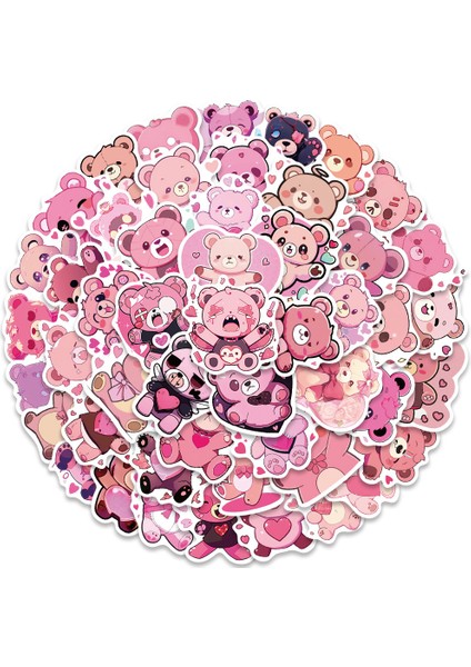 50 Adet 10/50 Adet Pembe Ayı Çıkartmaları Karikatür Çıkartmalar Dıy Bagaj Telefonu Gitar Dizüstü Buzdolabı Graffiti Komik Etiketler Çıkartmaları Çocuklar Için (Yurt Dışından)