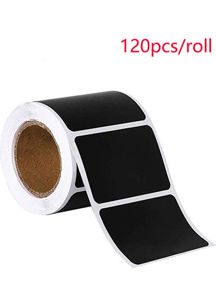 QY1378-120PCS 120 Adet/rulo Boş Kara Tahta Etiketleri Çıkarılabilir Etiket Mutfak Konserve Mason Baharat Kavanozları Hediye Paketleme (Yurt Dışından)