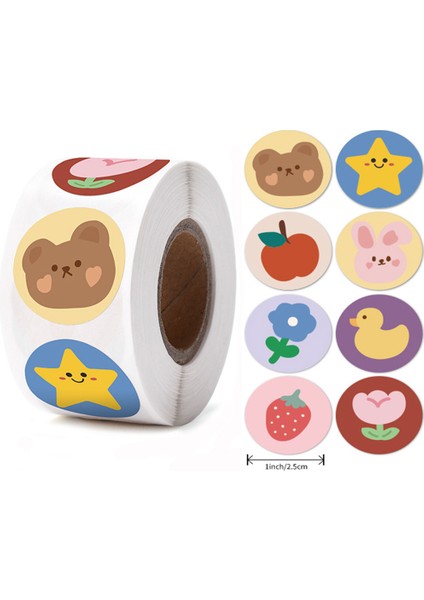 QY2284-300PCS 100-500PCS Çocuk Karikatür Hayvan Çıkartmaları Bebek Çıkartmaları Anaokulu Ilham Verici Küçük Kırmızı Çiçek Ödül Çıkartmaları (Yurt Dışından) fiyatları