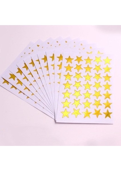 Altın 10 Yaprak/paket Yıldız Serisi Dekoratif Çıkartmalar Dıy Kırtasiye Kağıt Sopa Etiket Scrapbooking Albümü Günlüğü Dekorasyon (Yurt Dışından) indirimleri