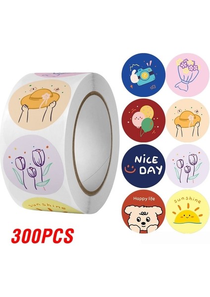 QY2430-300PCS 100-500PCS Ödül Çıkartmalar Çocuklar Çocuklar Için Kişiselleştirilmiş Küçük Işletme Hediye Dekor Çıkartmalar Kırtasiye Çıkartmalar Sızdırmazlık Etiketi (Yurt Dışından)