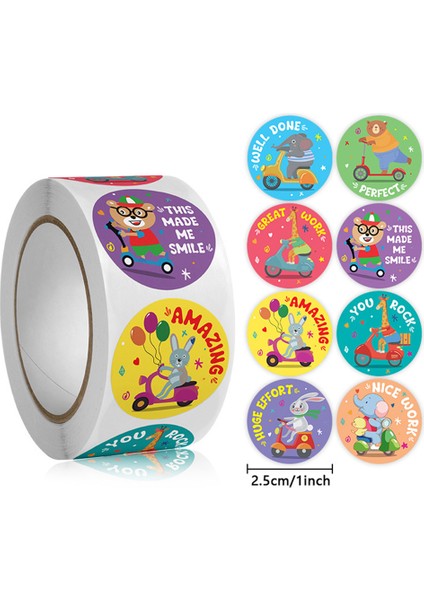 QY1960-300PCS 100-500PCS Sevimli Karikatür Etiket Ödül Çocuk Sınıf Öğretmeni Ev Ödül Motivasyon Çocuk Kırtasiye Çıkartmalar (Yurt Dışından)