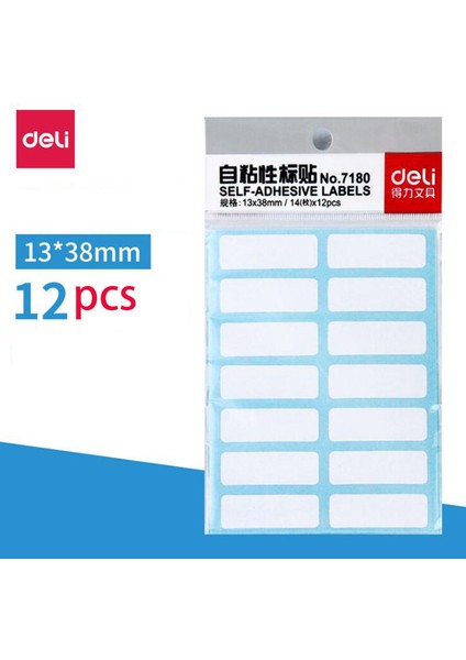 Beyaz (12 Adet X14) Paket Kırtasiye Etiketleri / Çıkartmalar Beyaz Etiketler Isim Yazma Çıkartmaları Boş Çıkartmalar Etiketler (Yurt Dışından)