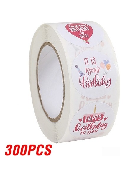 QY2407-300PCS 100-500PCS Mutlu Yıllar Çıkartmalar 2.5x2.5cm Mutlu Yıllar Çıkartmalar Hediye Paketleme Için Etiketler (Yurt Dışından)