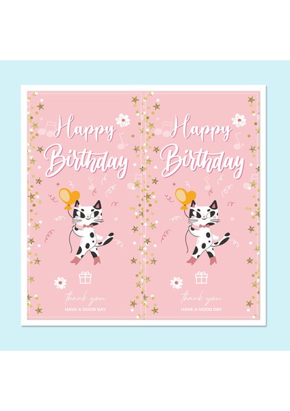 QY1452-50PCS 10-50 Adet Mutlu Doğum Günü Çıkartmalar Ambalaj Sızdırmazlık Etiketi Dıy Hediye Dekorasyon Kendinden Yapışkanlı El Yapımı Kırtasiye Etiket (Yurt Dışından)