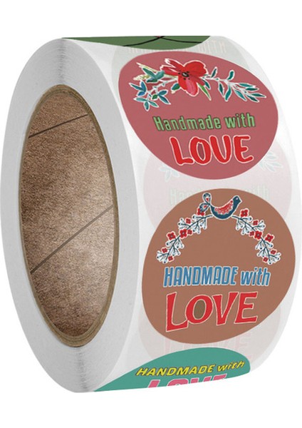 QY772-100 Adet 50-500 Adet Hediye Paketleme Mühür Doğum Günü Partisi Düğün Kaynağı Kırtasiye Etiket Aşk Şekilli Etiket Etiket Scrapbooking (Yurt Dışından)