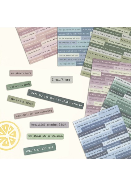 Stil 3 6 Sayfalık Vintage Küçük Konuşma Metin Koleksiyonu Çıkartmalar Dıy Scrapbooking Kolaj Telefon Günlüğü Albümü Mutlu Planı Hediye Dekorasyon (Yurt Dışından)