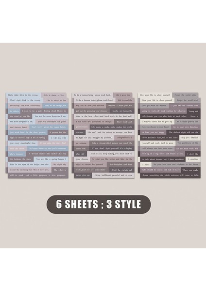 Stil 3 6 Sayfalık Vintage Küçük Konuşma Metin Koleksiyonu Çıkartmalar Dıy Scrapbooking Kolaj Telefon Günlüğü Albümü Mutlu Planı Hediye Dekorasyon (Yurt Dışından) fiyatları