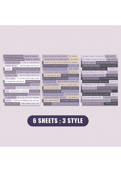 Stil 6 6 Sayfalık Vintage Küçük Konuşma Metin Koleksiyonu Çıkartmalar Dıy Scrapbooking Kolaj Telefon Günlüğü Albümü Mutlu Planı Hediye Dekorasyon (Yurt Dışından) fiyatları