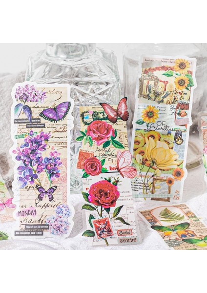 A-1 Sen Aşıksın 10 Adet Malzeme Etiket Çiçek Kelebek Kolaj Bahçe Ayçiçeği Perdeleri Diy El Kitabı Kesim Dekorasyon Scrapbooki 151*54 mm (Yurt Dışından) fırsatları