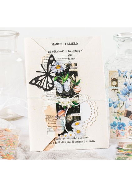 A-1 Sen Aşıksın 10 Adet Malzeme Etiket Çiçek Kelebek Kolaj Bahçe Ayçiçeği Perdeleri Diy El Kitabı Kesim Dekorasyon Scrapbooki 151*54 mm (Yurt Dışından) indirimleri