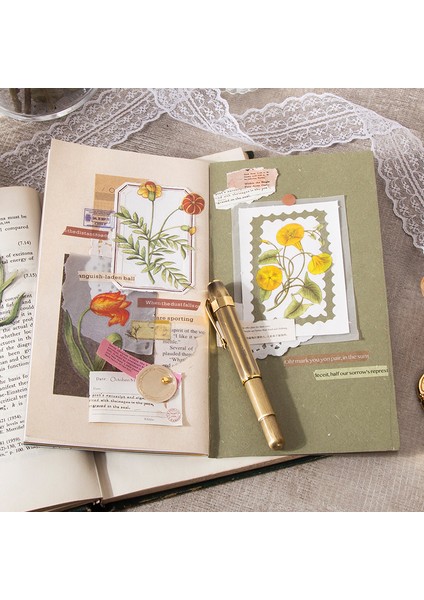 G Dimi 30 Yaprak Bir Parça Çiçek Serisi Etiket Bitki Pet Yapışkanlı Etiket Dıy Küçük Kartlar Dekor Kawaii Scrapbooking Aksesuarları (Yurt Dışından) indirimleri