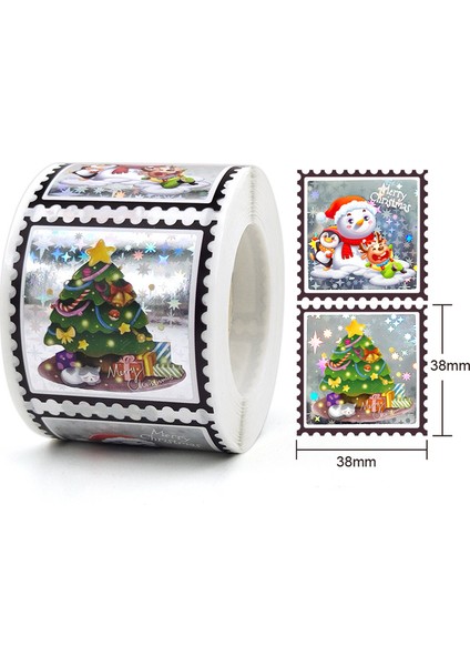 QY2043-100 Adet 50-300 Adet Holografik Çıkartmalar Merry Christmas Çıkartmalar Mühür Etiketleri Dıy Hediye Pişirme Paketi Zarf Kırtasiye Dekor (Yurt Dışından)