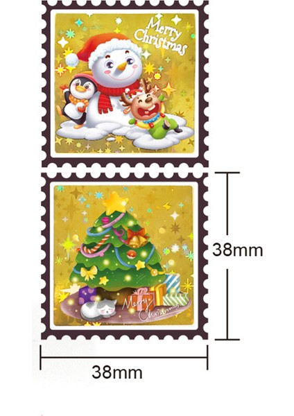QY2043-100 Adet 50-300 Adet Holografik Çıkartmalar Merry Christmas Çıkartmalar Mühür Etiketleri Dıy Hediye Pişirme Paketi Zarf Kırtasiye Dekor (Yurt Dışından) modelleri