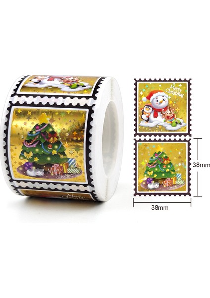 QY2043-100 Adet 50-300 Adet Holografik Çıkartmalar Merry Christmas Çıkartmalar Mühür Etiketleri Dıy Hediye Pişirme Paketi Zarf Kırtasiye Dekor (Yurt Dışından) fırsatları