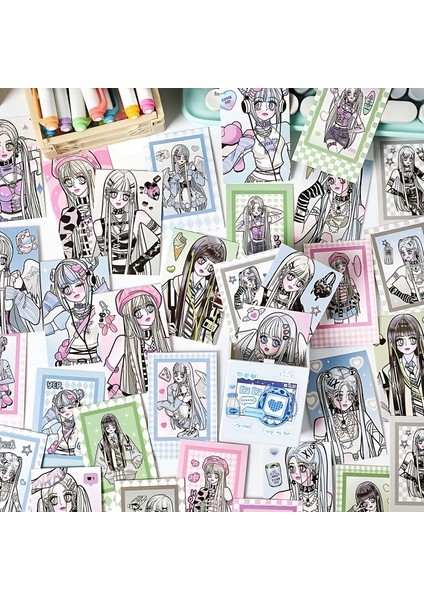 B 10 Sayfa Sevimli Karikatür Melek Yıldız Kız Kağıt Etiket Dekoratif Çıkartmalar Kolaj Scrapbooking Dıy Günlük Kaydı Hediye Çıkartmaları (Yurt Dışından)