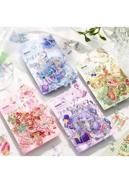 DN1115-D Sevimli Sihirli Kız Suncatcher Çıkartmalar Kawaii Estetik Etiketleri Dekor Telefon Scrapbooking Sketchbook Sanat Günlüğü Okul Malzemeleri (Yurt Dışından) modelleri