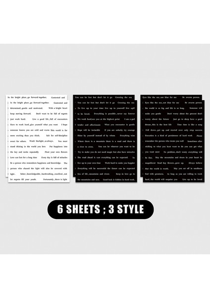 Stil 6 6 Sayfalık Vintage Küçük Konuşma Metin Koleksiyonu Çıkartmalar Dıy Scrapbooking Kolaj Telefon Günlüğü Albümü Mutlu Planı Hediye Dekorasyon (Yurt Dışından) indirimleri