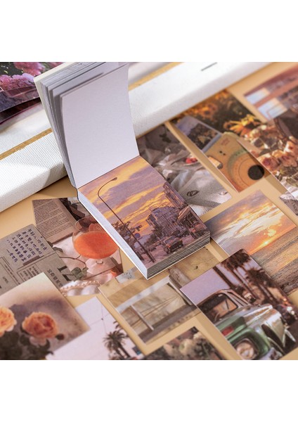 V Yoofun 50 Yaprak Doğal Manzarasanat Resimleri Kırtasiye Çıkartmalar Kitap Estetik Manzara Sevimli Bullet Günlük Tutma Dekor Çıkartma (Yurt Dışından)
