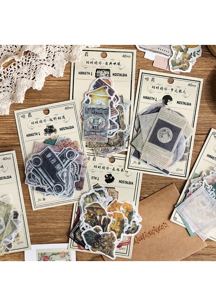 E Nedıe 40 Adet Vintage Çıkartmalar Karalama Defteri Malzeme Çıkartmalar Günlük Malzemeleri Önemsiz Dergisi Kırtasiye Planlayıcısı Vintage Çıkartmalar (Yurt Dışından) fiyatları