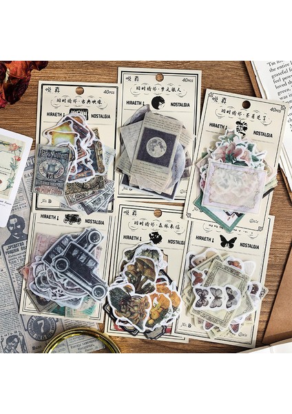 E Nedıe 40 Adet Vintage Çıkartmalar Karalama Defteri Malzeme Çıkartmalar Günlük Malzemeleri Önemsiz Dergisi Kırtasiye Planlayıcısı Vintage Çıkartmalar (Yurt Dışından) modelleri