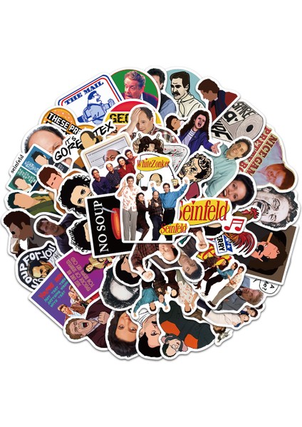 30 Adet Karışık 10/30/50 Adet Amerikan Drama Seinfeld Çıkartmalar Sevimli Seyahat Kaykay Bavul Gitar Bagaj Dizüstü Komik Etiket Çıkartmaları (Yurt Dışından)