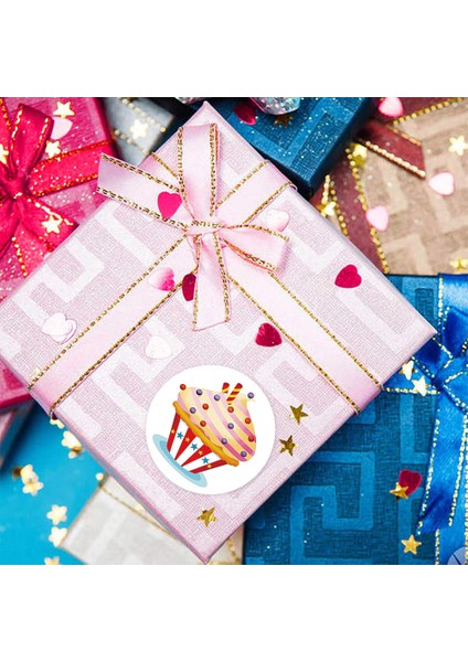 QY1093-500PCS 100-500 Adet Mutlu Doğum Günü Çıkartmaları 2.5 Cm/1 Inç Çocuk Doğum Günü Partisi Hediye Sızdırmazlık Süslemeleri Tebrik Kartı Pişirme Etiketleri (Yurt Dışından) indirimleri