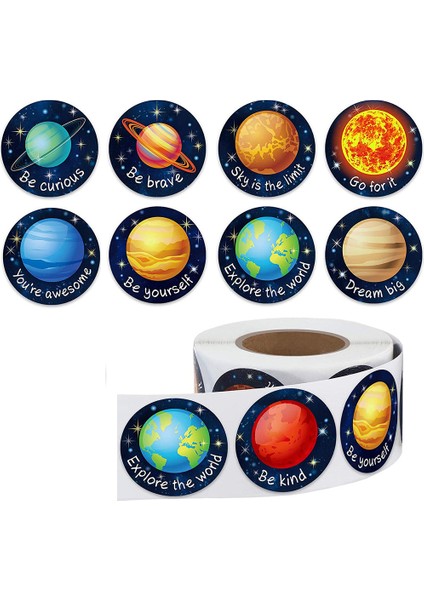 QY1596-100PCS 100-500PCS Çocuk Ödül Çıkartmaları Uzay Gezegen Etiket Okul Öğretmeni Ödül Öğrenci Scrapbooking Kırtasiye Günlükleri Çıkartmalar (Yurt Dışından) fiyatları
