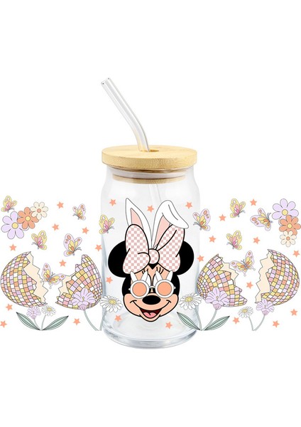 S161 Uv Dtf Transfer Etiket Tavşan Kelebek Gökkuşağı Sarar Cam Şişeler Dıy Su Geçirmez Yüksek Sıcaklık Dayanımı Kullanımı Kolay (Yurt Dışından)