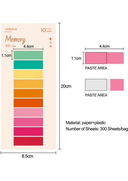 F--100 Sayfa Yenilik 200 Sayfa Yapışkan Notlar Morandi Yarı Şeffaf Sınıflandırma Etiketi Not Defteri Yer Işareti Gevşek Yapraklı Etiket Sayfası Sekme Şeridi (Yurt Dışından) modelleri