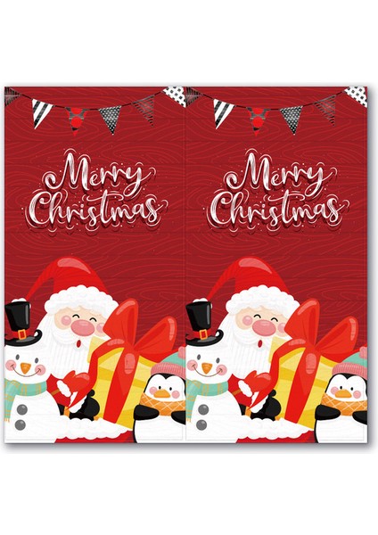 QY1662-10PCS 10-50 Adet Yeni Merry Christmas Çıkartmalar 5X10 cm Dikdörtgen Kırmızı Noel Hediye Kutusu Dekor Conta Etiket Sevimli Noel Baba Çıkartmalar Kırtasiye (Yurt Dışından)