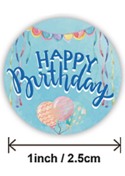 QY829-300PCS 100-500PCS Mutlu Doğum Günü Çıkartmaları Hediye Paketleme Sızdırmazlık Etiketi Dıy Parti Dekorasyon Kendinden Yapışkanlı El Yapımı Kırtasiye Etiket (Yurt Dışından) fırsatları