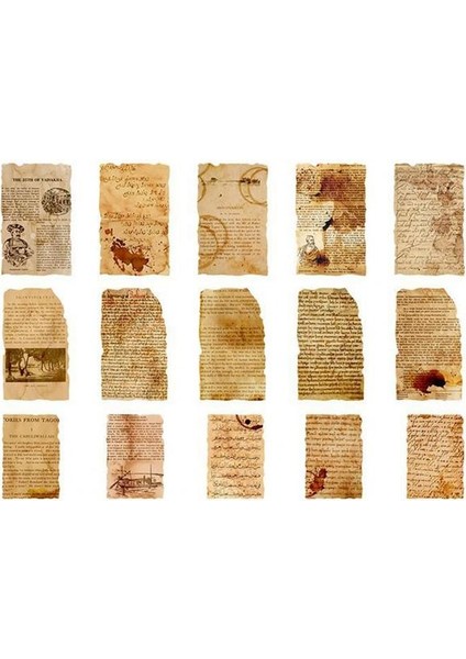 C 30 Adet El Hesabı Kağıt Dıy Oluşturma Retro Tarzı Karalama Defteri Dergisi Planlayıcısı Dekoratif Arka Plan Kağıt Kırtasiye Malzemeleri (Yurt Dışından)