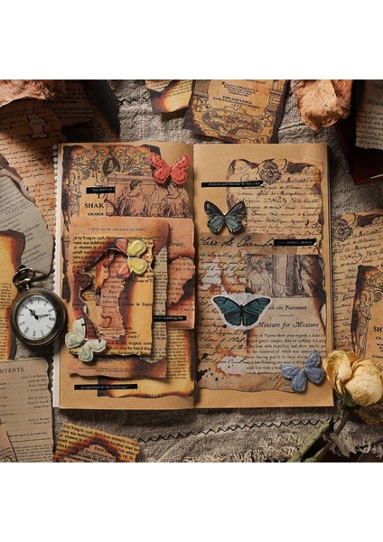 C 30 Adet El Hesabı Kağıt Dıy Oluşturma Retro Tarzı Karalama Defteri Dergisi Planlayıcısı Dekoratif Arka Plan Kağıt Kırtasiye Malzemeleri (Yurt Dışından) fırsatları