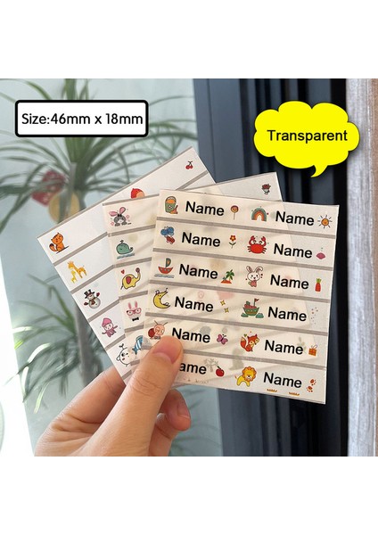 E13 46X18MM 40 Adet Isim Etiketi Etiket Özelleştirmek Etiket Su Geçirmez Kişiselleştirilmiş Etiket Özel Çocuk Okul Kırtasiye Su Şişesi Kalem Gökkuşağı (Yurt Dışından)