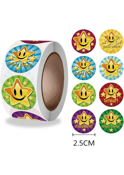 11 Çeşitli Gülen Yüz Portre Çıkartmaları Dizüstü Çocuk Oyuncakları Öğretmen Ödülü Ilham Verici Çıkartmalar 2.5CM500PCS (Yurt Dışından)