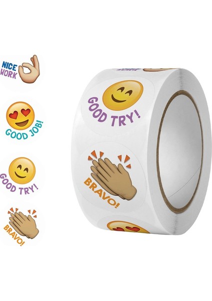 11 Çeşitli Gülen Yüz Portre Çıkartmaları Dizüstü Çocuk Oyuncakları Öğretmen Ödülü Ilham Verici Çıkartmalar 2.5CM500PCS (Yurt Dışından)