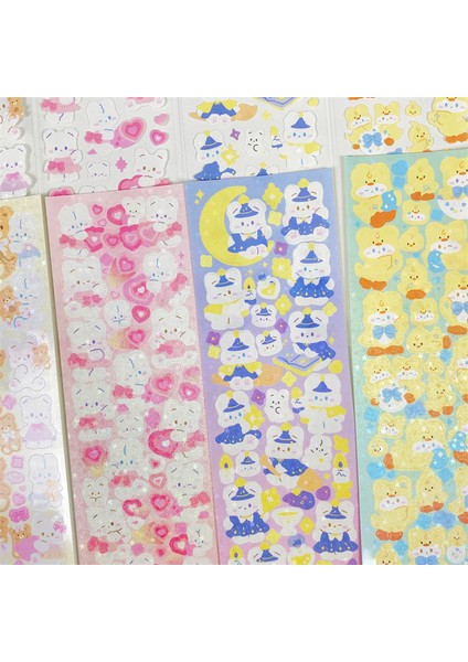 14 1 Sayfalık Sevimli Hayvanlar Tavşanlar Çıkartmalar El Kitabı Dekoratif El Sanatları Hediyeler Öğrenciler Kırtasiye Sanat Malzemeleri Dıy Malzeme (Yurt Dışından) fırsatları