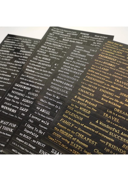 Stil 2 4 Sayfa Ingilizce Kelimeler Bronzlaştırıcı Mektup Dekoratif Çıkartmalar Retro Metin Malzeme Etiket Scrapbooking Etiket Günlük Defteri Planlayıcısı (Yurt Dışından)