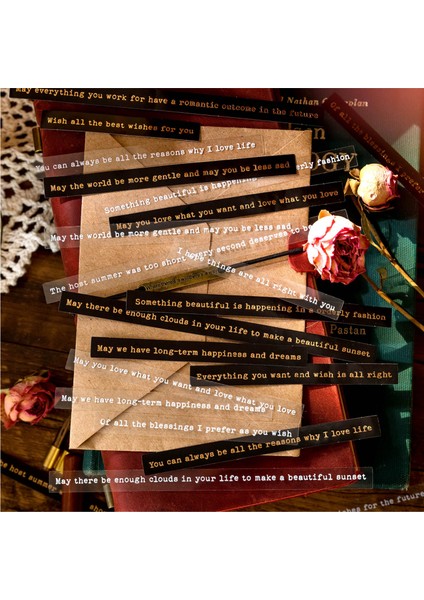 Stil 3 30 Sayfa Ingilizce Cümle Dekoratif Pvc Etiket Basit Retro Ingilizce Şiir Scrapbooking Malzeme Etiket Günlük Defteri Planlayıcısı (Yurt Dışından) fiyatları