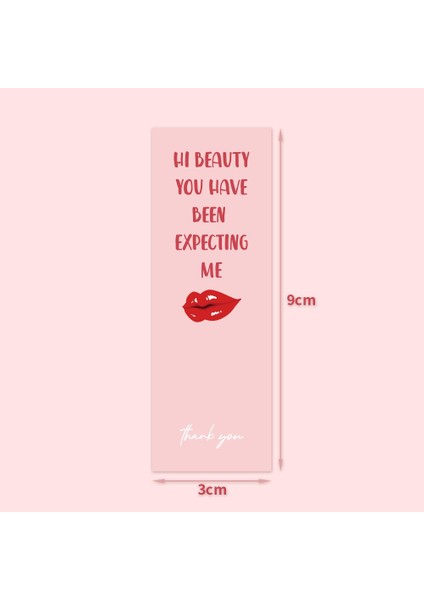 QY1447-60PCS 30-60 Adet Pembe Kırmızı Dudaklar Dikdörtgen Çıkartmalar Etiketleri Hediye Dekoratif Paket Sarma Hediye Kutusu Etiketleri Parti Küçük Işletme 3*9 cm (Yurt Dışından) indirimleri