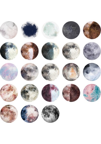46 Adet 46 Adet/kutu Renkli Moon Inn Deco Çıkartmalar Bullet Journaling Aksesuarları Çıkartmalar Estetik Karalama Defteri Dıy Dekoratif Kırtasiye (Yurt Dışından)