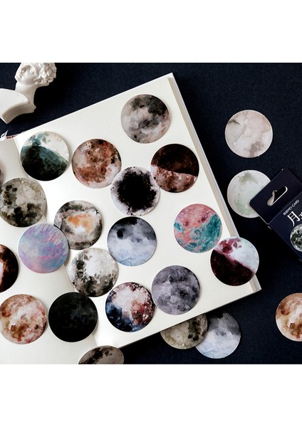 46 Adet 46 Adet/kutu Renkli Moon Inn Deco Çıkartmalar Bullet Journaling Aksesuarları Çıkartmalar Estetik Karalama Defteri Dıy Dekoratif Kırtasiye (Yurt Dışından)