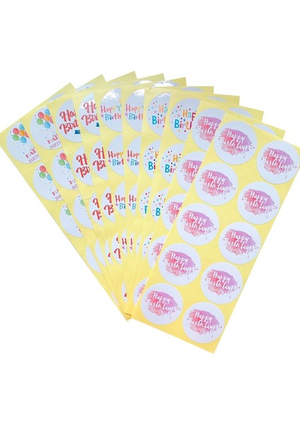 Size 100 Adet Yuvarlak 35MM Mutlu Doğum Günü Beyaz Mühür Etiket Dıy Hediye Mühür Etiketleri Etiket Parti Iyilik Çanta Şeker Kutusu (Yurt Dışından)