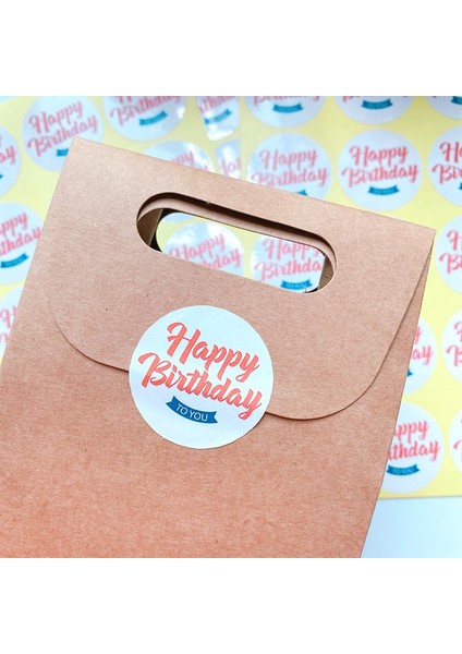 Size 100 Adet Yuvarlak 35MM Mutlu Doğum Günü Beyaz Mühür Etiket Dıy Hediye Mühür Etiketleri Etiket Parti Iyilik Çanta Şeker Kutusu (Yurt Dışından) indirimleri