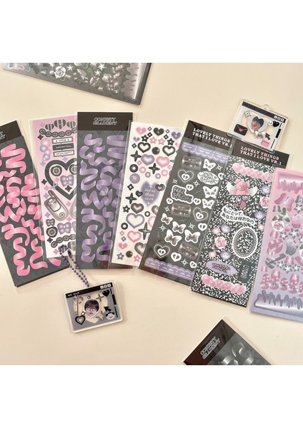 6 Adet Mınkys Yeni Varış 4 Adet 9 Adet Bir Set Kawaii Lazer Siyah Serisi Fotocardlar Dekoratif Çıkartmalar Dıy Karalama Defteri Çıkartmalar Konfeti (Yurt Dışından) modelleri