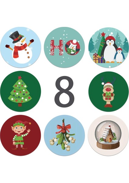 QY696-100PCS Yeni 50-500PCS 8 Tasarımlar Yapışkanlı Noel Hediyesi Isim Etiketleri Noel Çıkartmaları Mevcut Mühür Etiketleri Noel Çıkartmaları Hediye Paketi (Yurt Dışından)