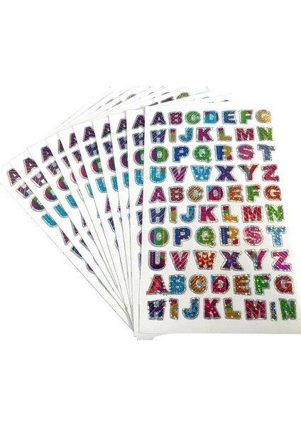 Harfler 10 Yaprak Glitter Alfabe Mektubu Çıkartmalar Kendinden Yapışkanlı Abc A-Z Kelimeler Harfler Çıkartmalar Alfabe Etiket Adı Çıkartmalar (Yurt Dışından)